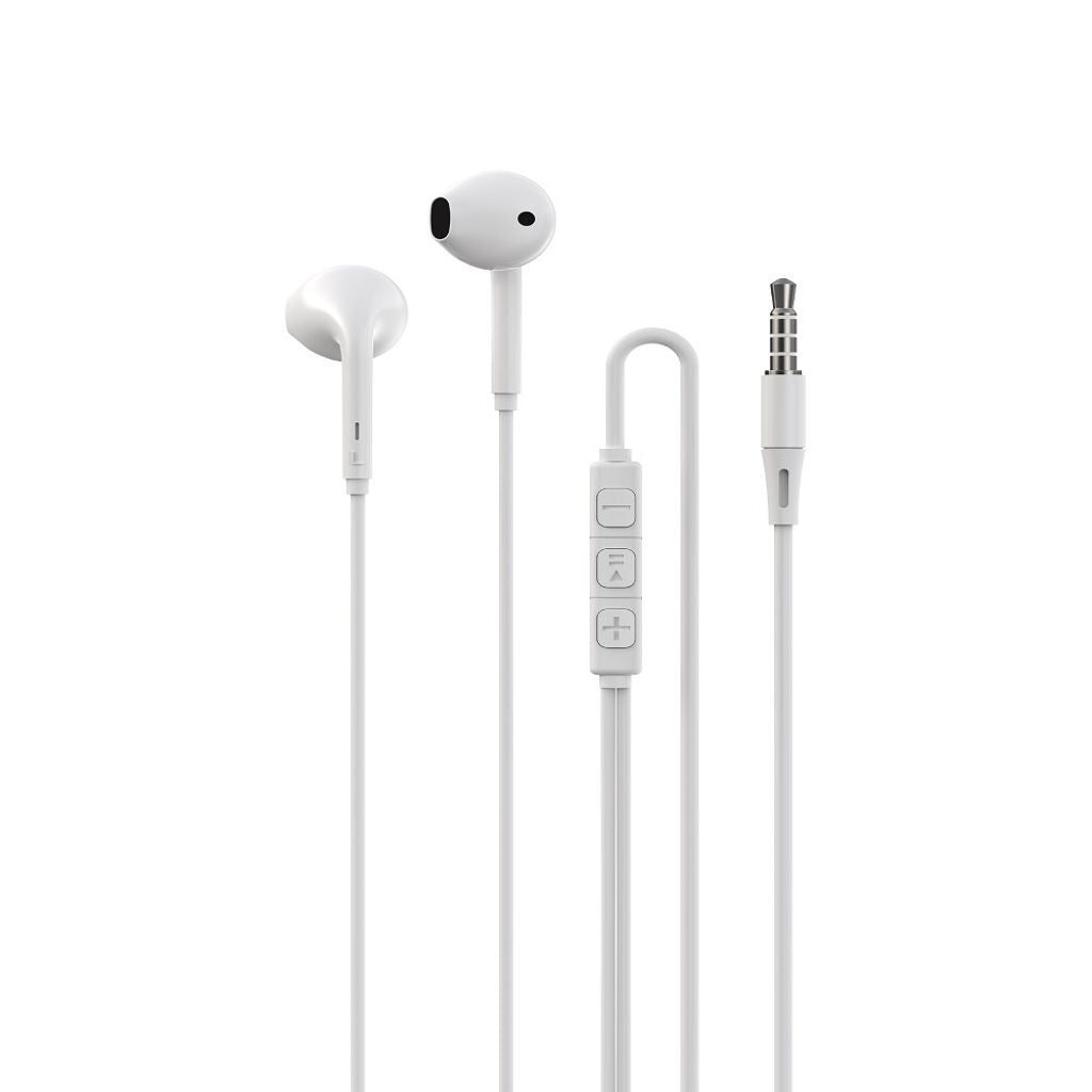 Devia Kintone A3 Wired Headphones 3.5mm Mini Jack - White