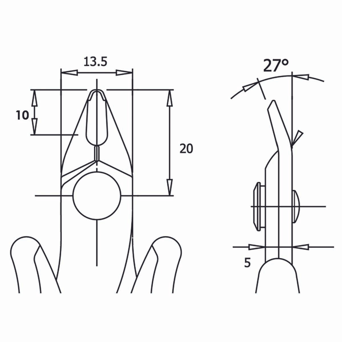Diagonal cutter 128 mm Precision