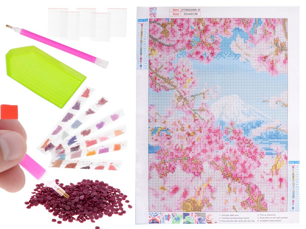 Diamond embroidery mosaic set 5D cherry blossom