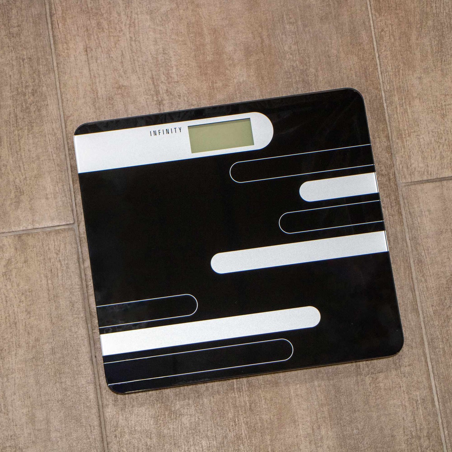 Digital Bathroom Scale, 180kg Capacity, Black/Silver