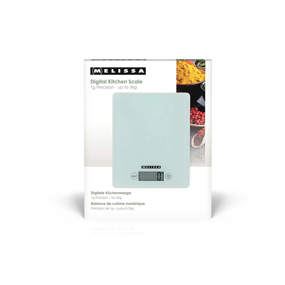 Digital Kitchen Scale, Tempered Glass, LCD, 5kg Max