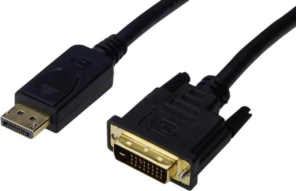 Digitus DisplayPort adapter cable, DP - DVI (24+1) M/M, 2.0m, w/interlock