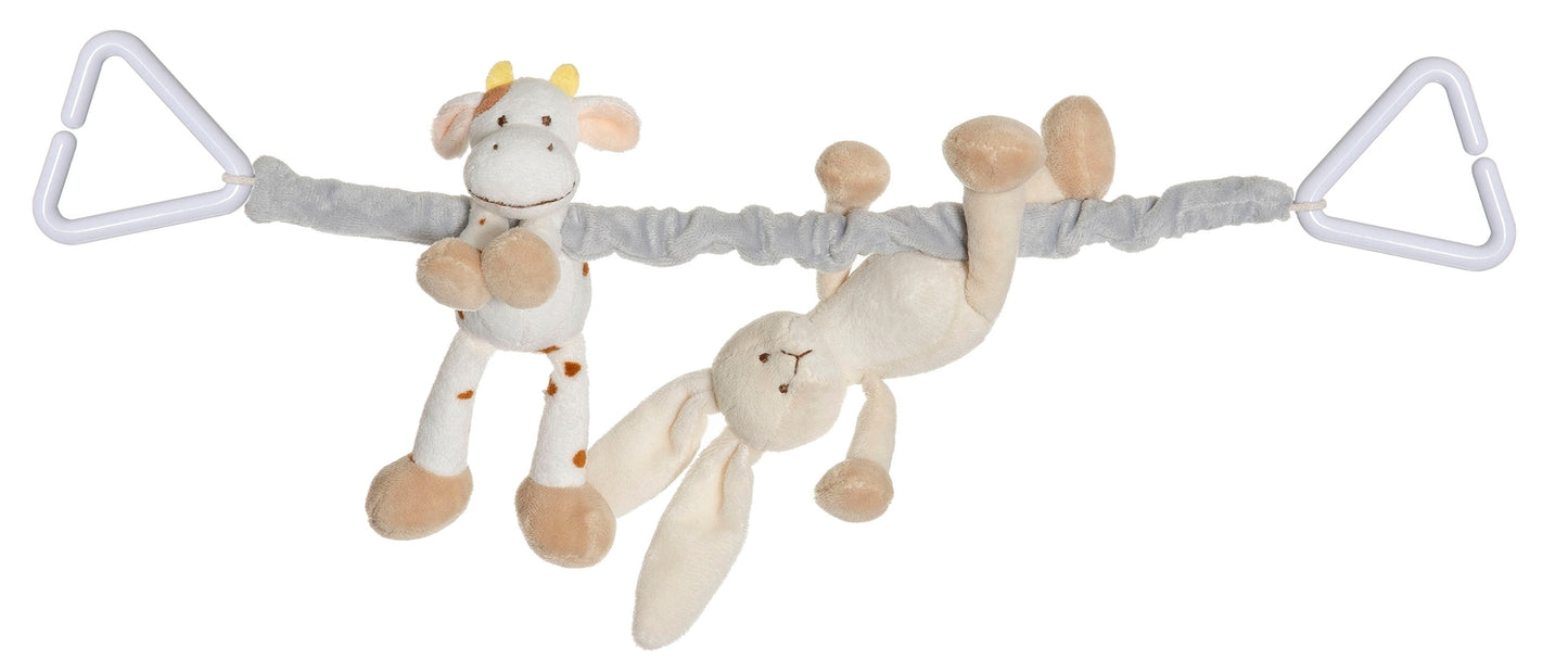 Diinglisar Pram Toy Rabbit & Cow