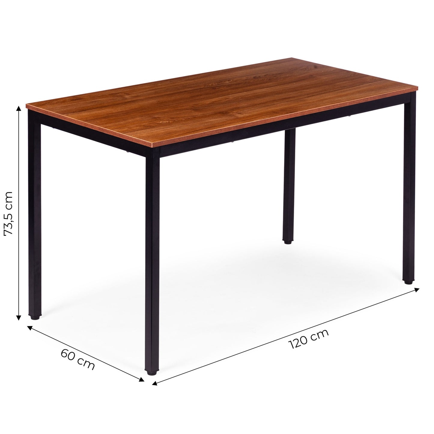 Dining Table or Desk, 120x60 cm, MDF & Metal Frame