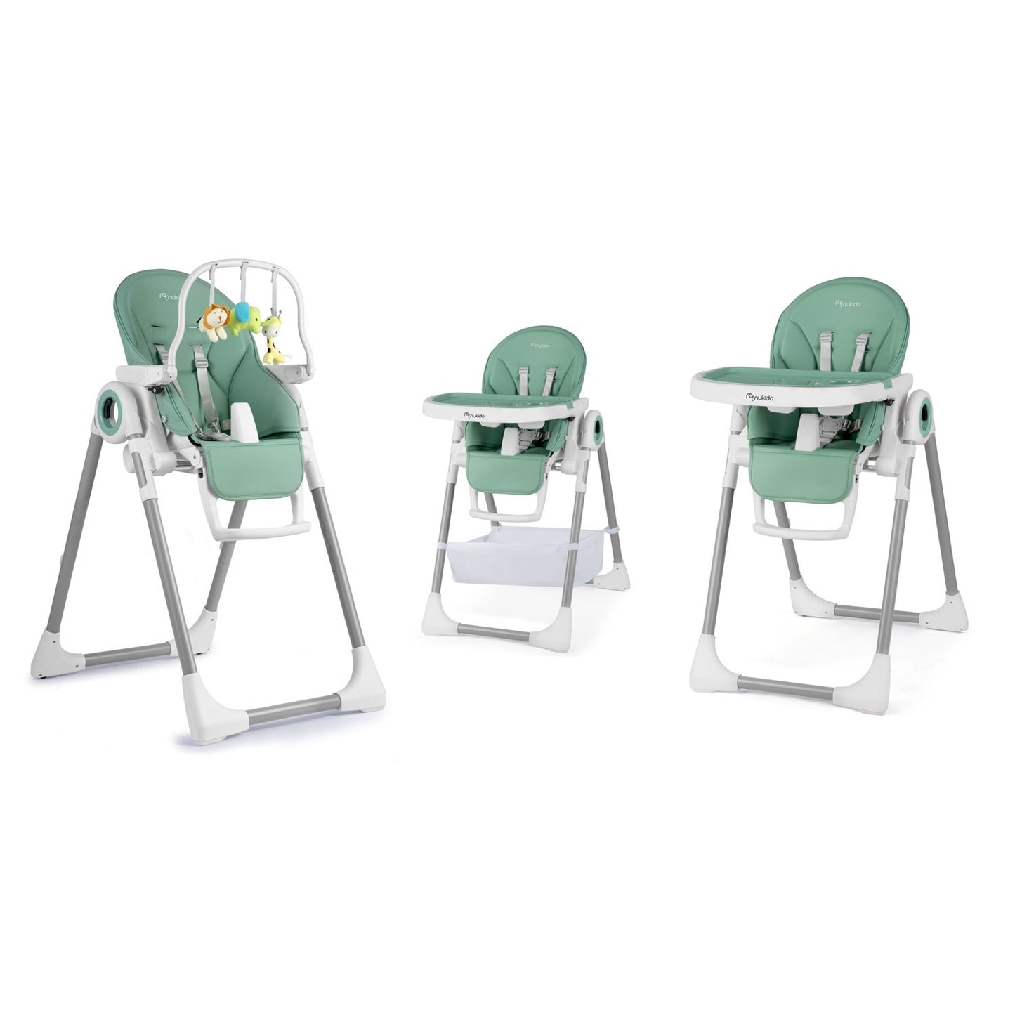Dining chair with table and lying position Belo green