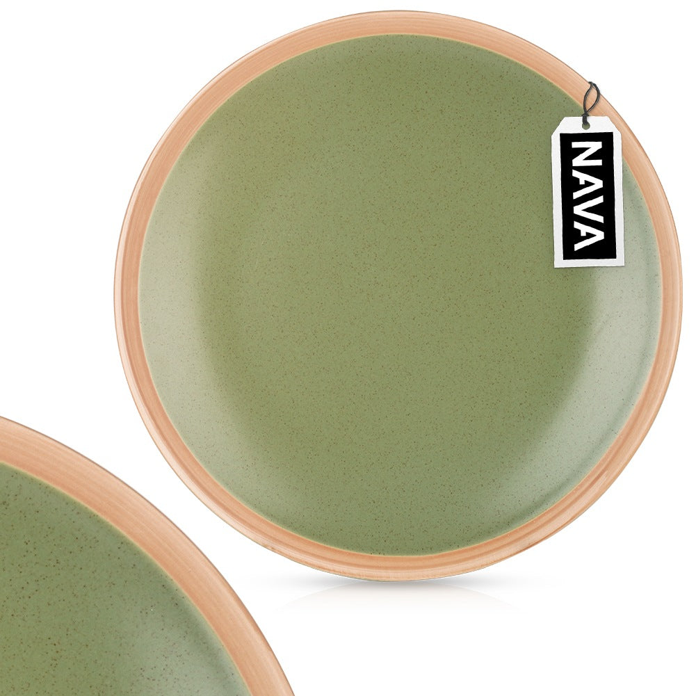 Dinner plate ceramic tiles green ARTHENA GREEN 27 cm