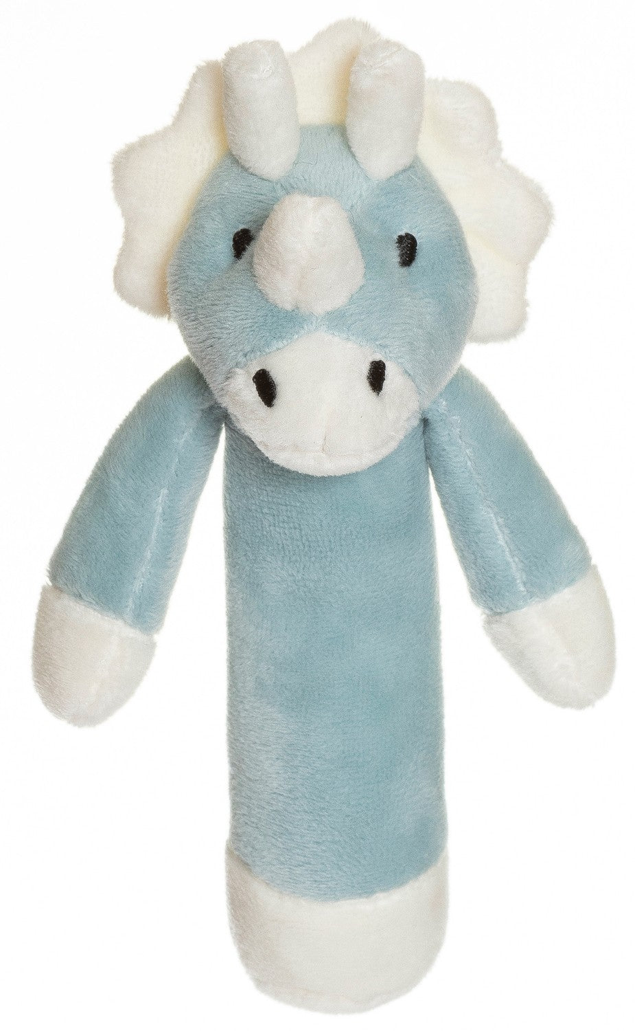Baby Rattle Dino, Soft Teal, 14 cm, Easy Grip