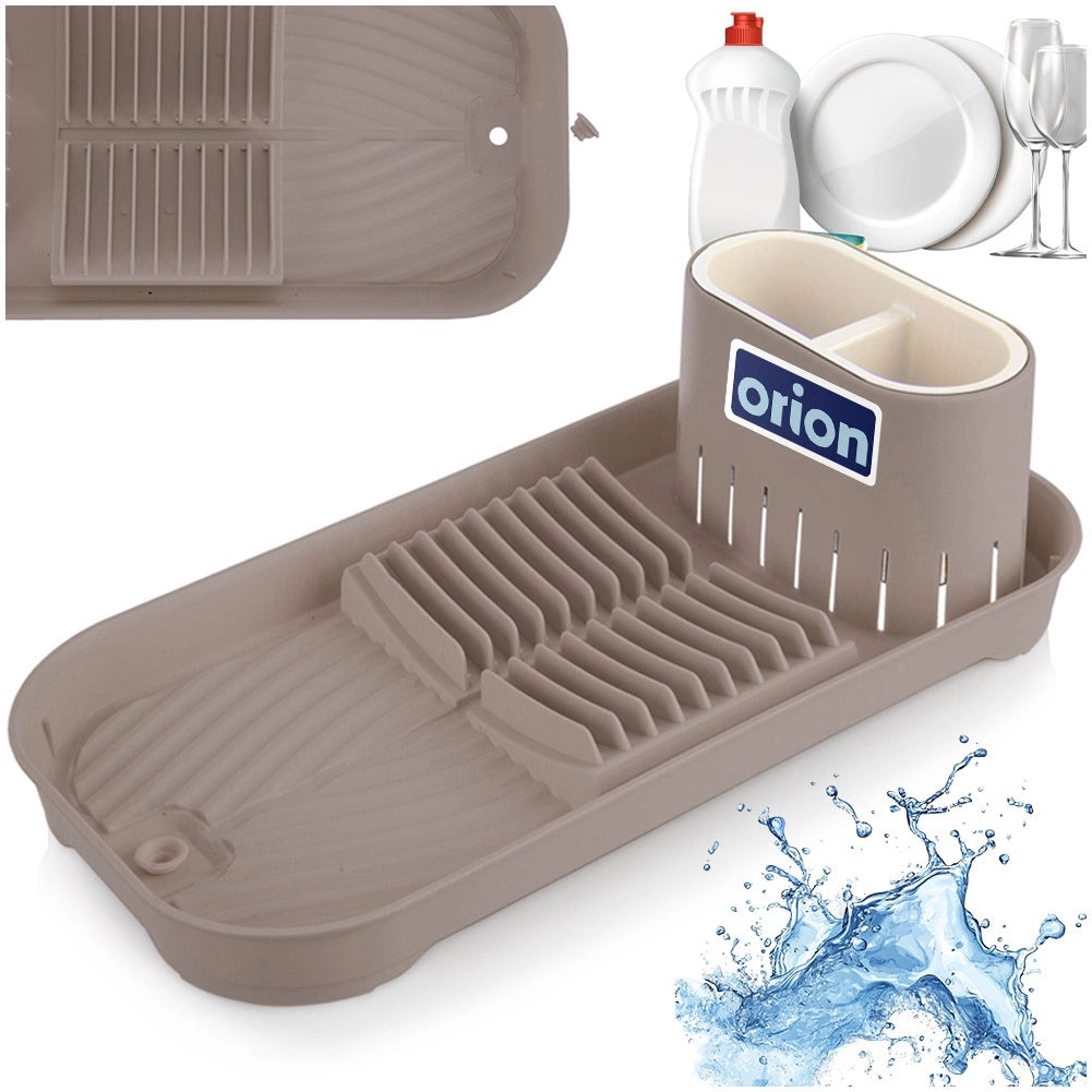 Dish Drainer Rack with Cutlery Holder, 39x19.5x11 cm