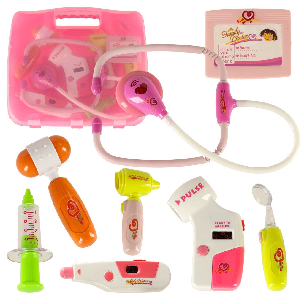 Doctor's set in a suitcase DOCTOR + lights pink
