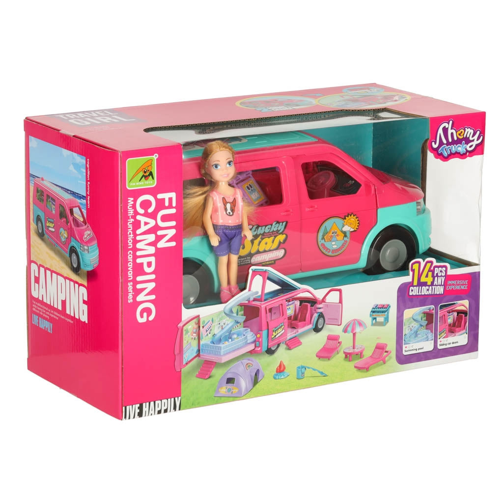 Doll Camping Accessories Set with Pool