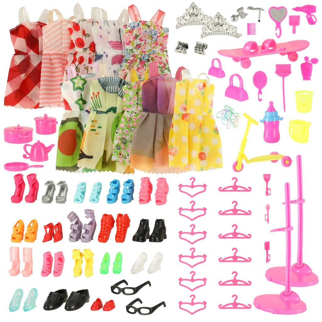 Doll clothes + accessories set 85 el.