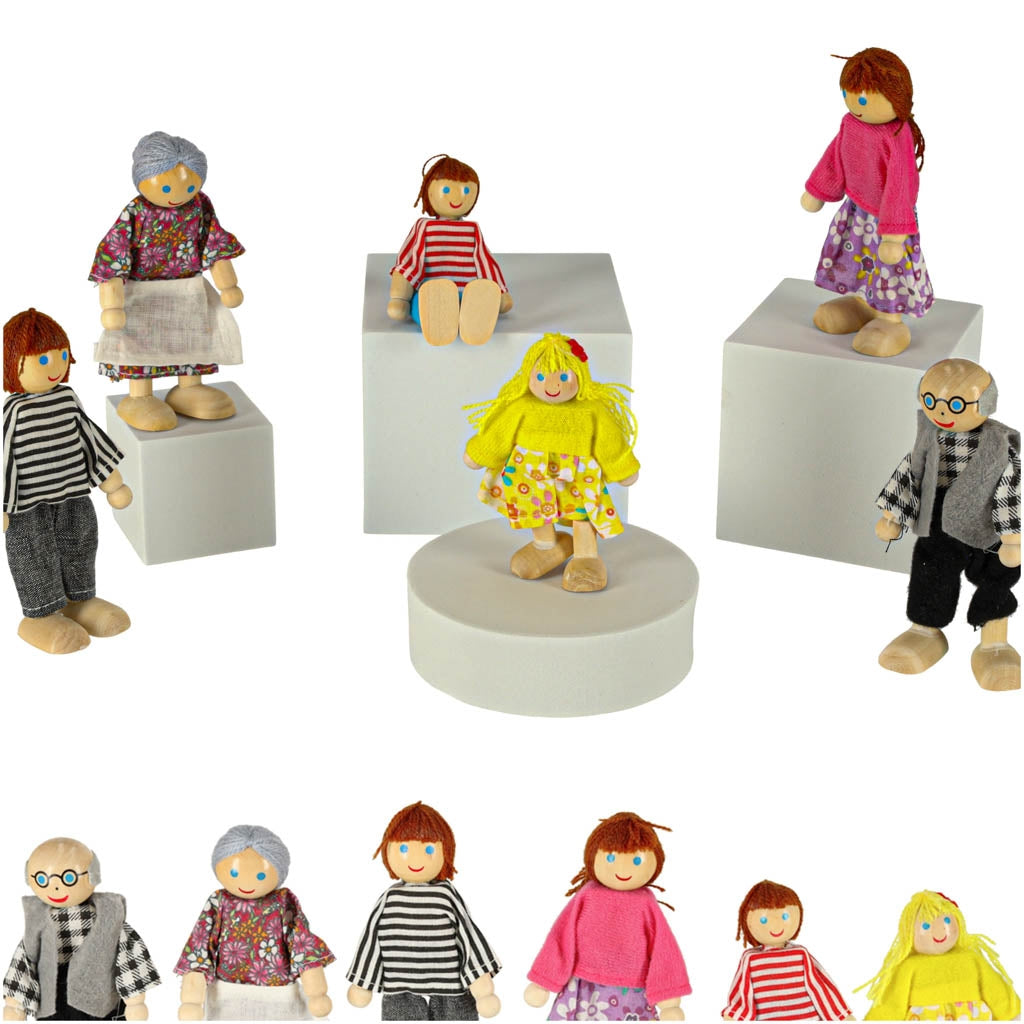 Dollhouse dolls family 6 el.