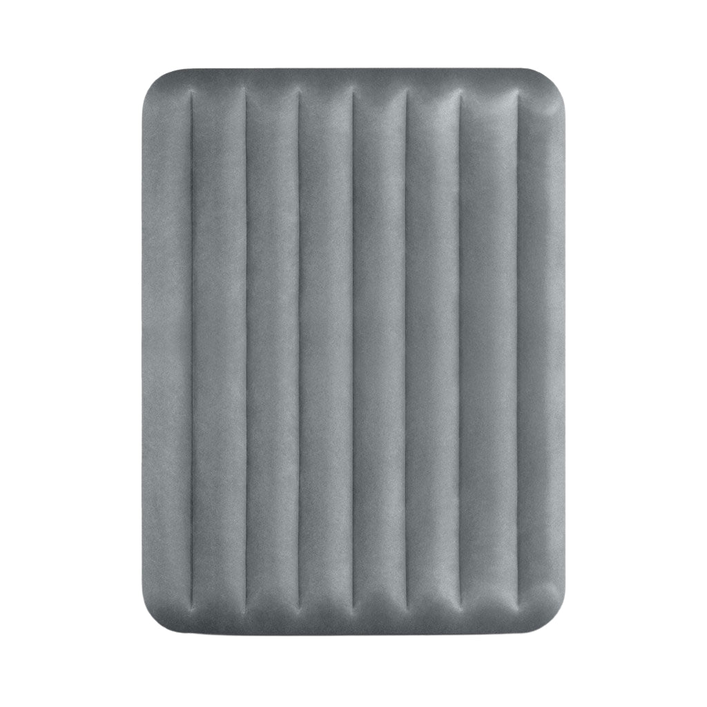 Double Air Mattress with Built-In Pump, 203x152x30 cm