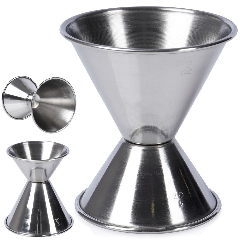 Double Sided Bar Measure: 30ml & 60ml Stainless Steel