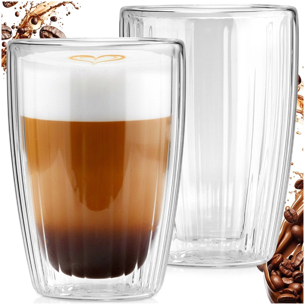 Double-Walled Thermal Glasses, 350 ml, Set of 2