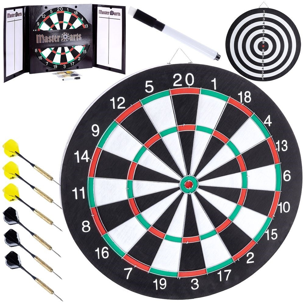 Double-sided Dartboard with Darts, 42 cm in Diameter