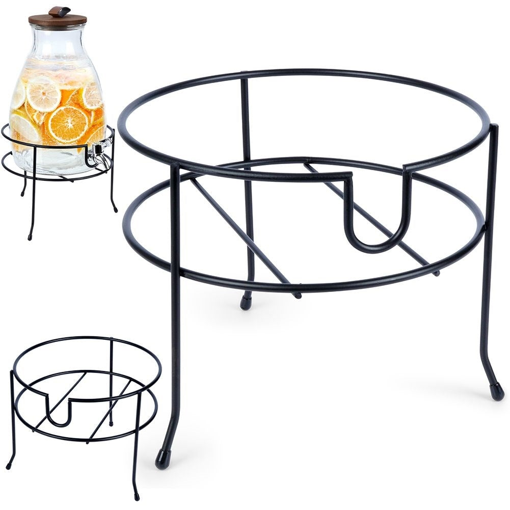 Drink stand in black metal for easy pouring
