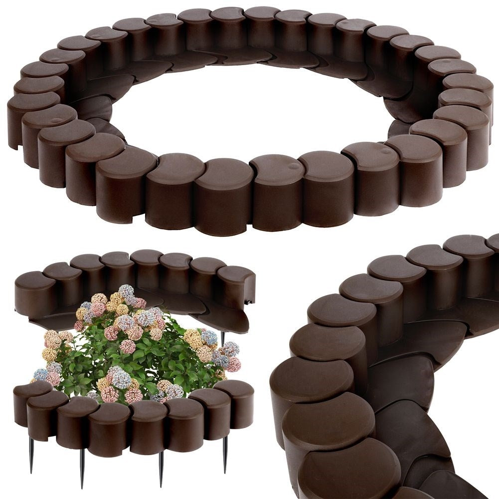 Driveable garden edging for flower beds - 32 parts, 410 cm