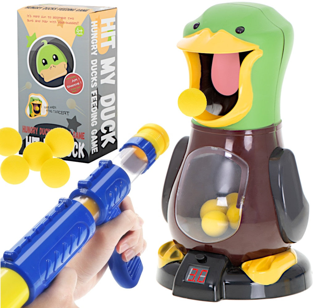 Duck target shooting pistol and balls