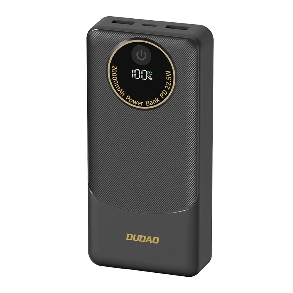 Dudao K12Pro Powerbank 20000mAh USB-A/USB-C, 22.5W PD - Black