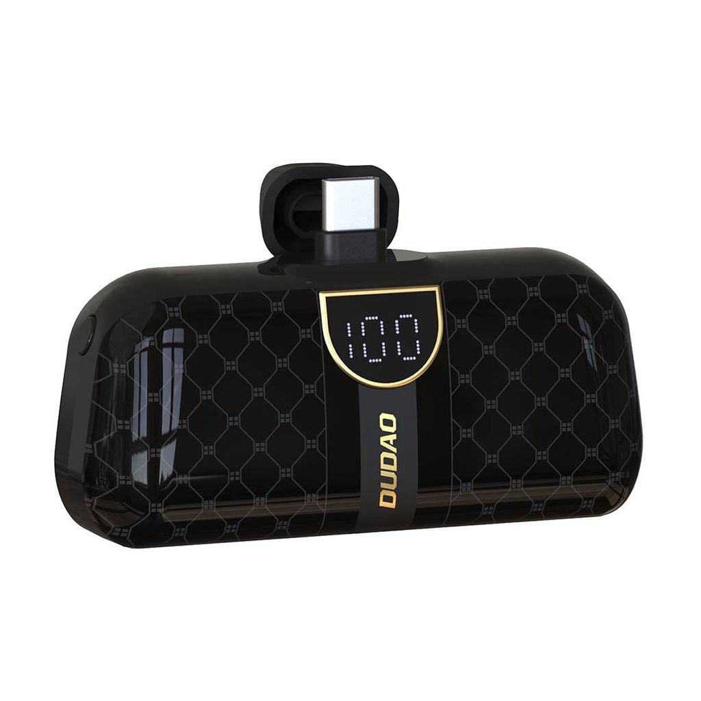 Dudao Mini Powerbank 5000mAh, 2x USB-C - Black