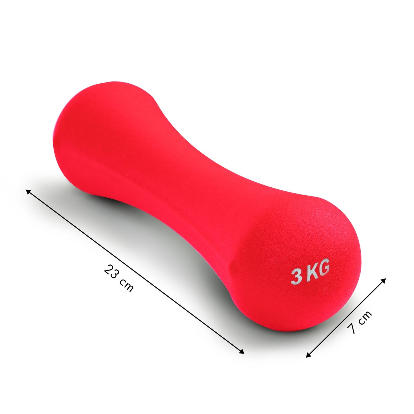Dumbbells neoprene weights fitness set 2x3 kg