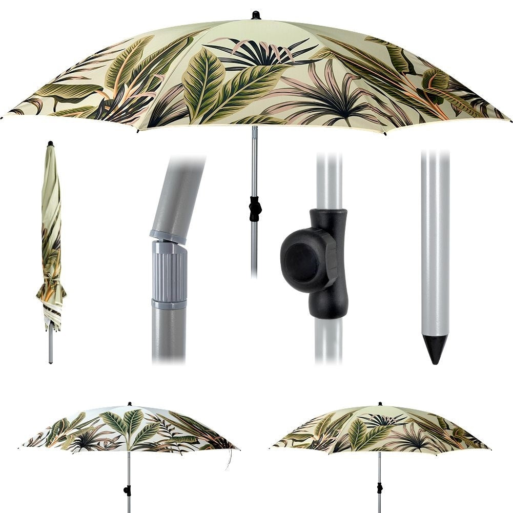 Durable Parasol with Trendy Leaf Pattern for Beach/Garden