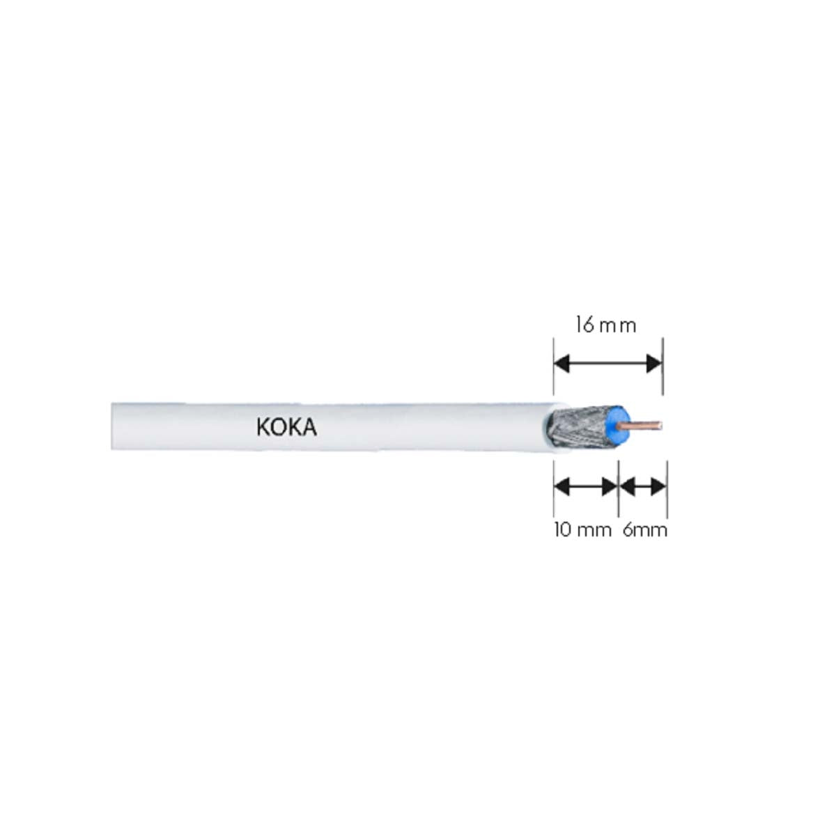 EDB02 C Coax TV socket, Niko compatible, Telenet /VOO