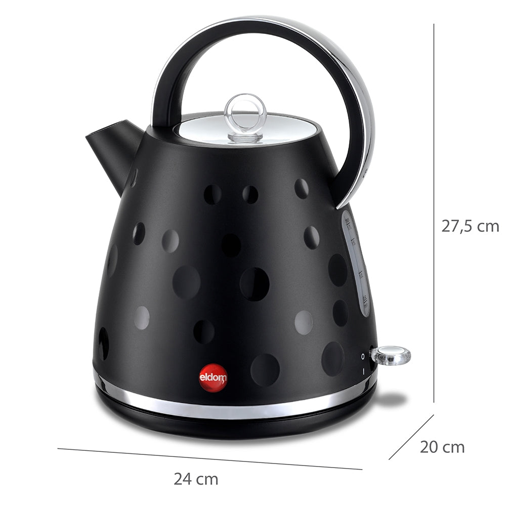ELDOM C245 cordless electric kettle, black, 1.7 L