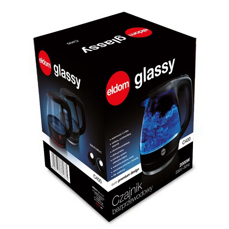 ELDOM C400 cordless kettle 2000W red 1.5 L