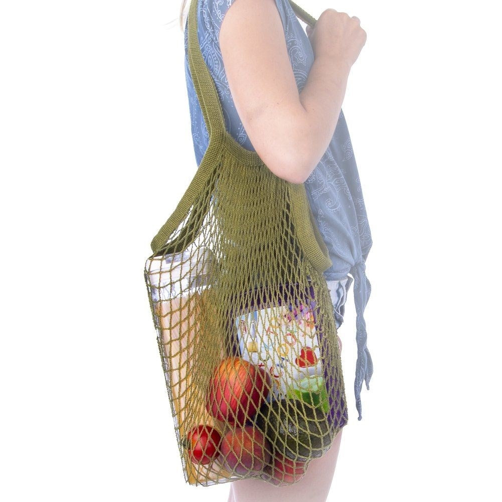 Eco-friendly black shopping bag, 5 kg capacity, washable
