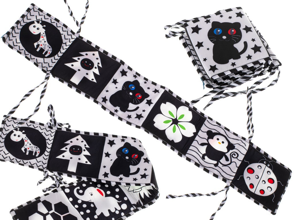Educational booklet sensory cot protector ladybird
