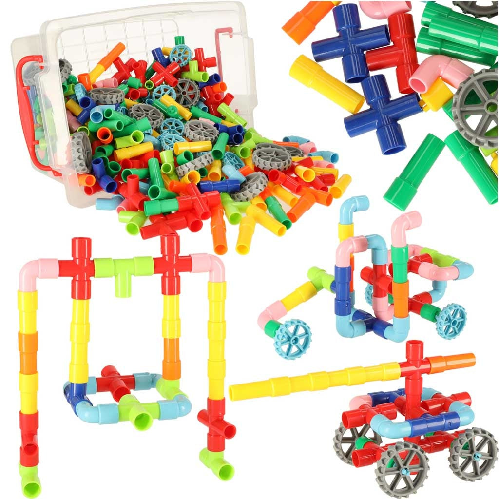 Educational building blocks - Water pipes with accessories 340el