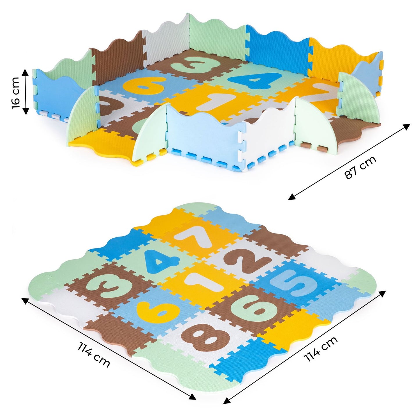 Educational foam mat puzzle playpen, underlayment for children