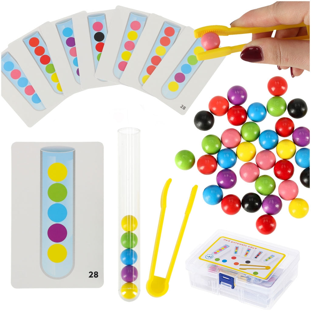 Educational jigsaw puzzle colourful montessori balls
