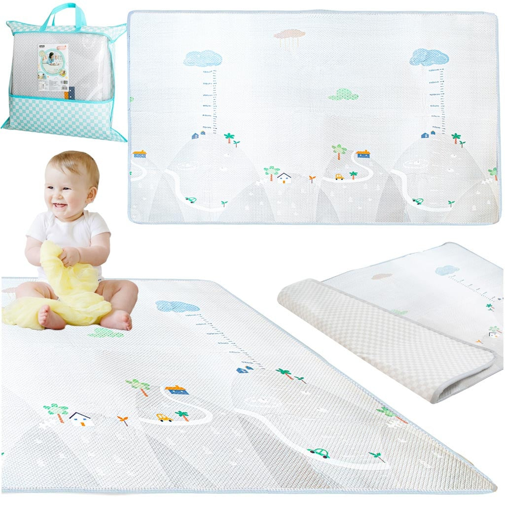 Educational mat with growth measuring tape 200x180x1cm