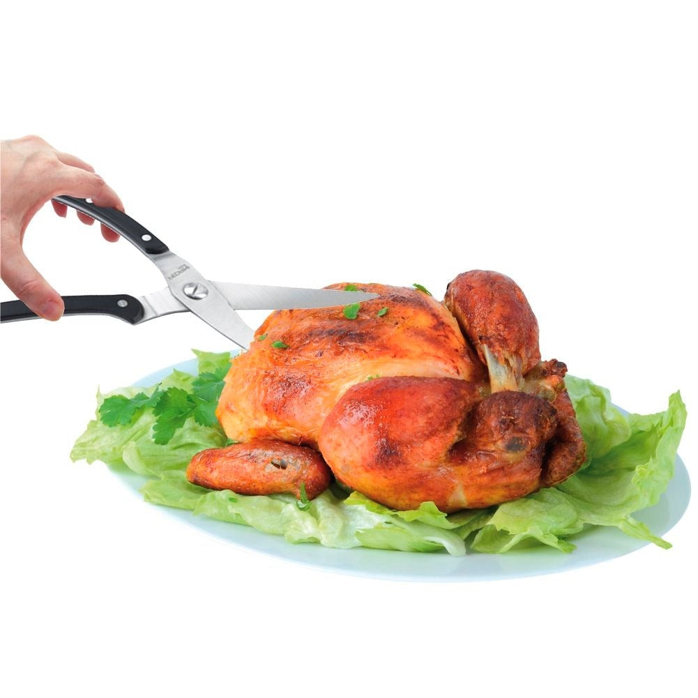 Effective kitchen shears with locking system for bird, stainless steel