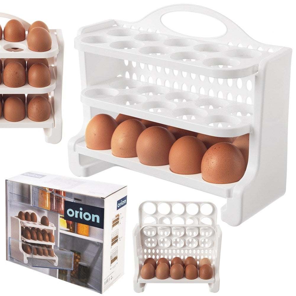 Egg Storage for Refrigerator - 30 Eggs, Three Levels