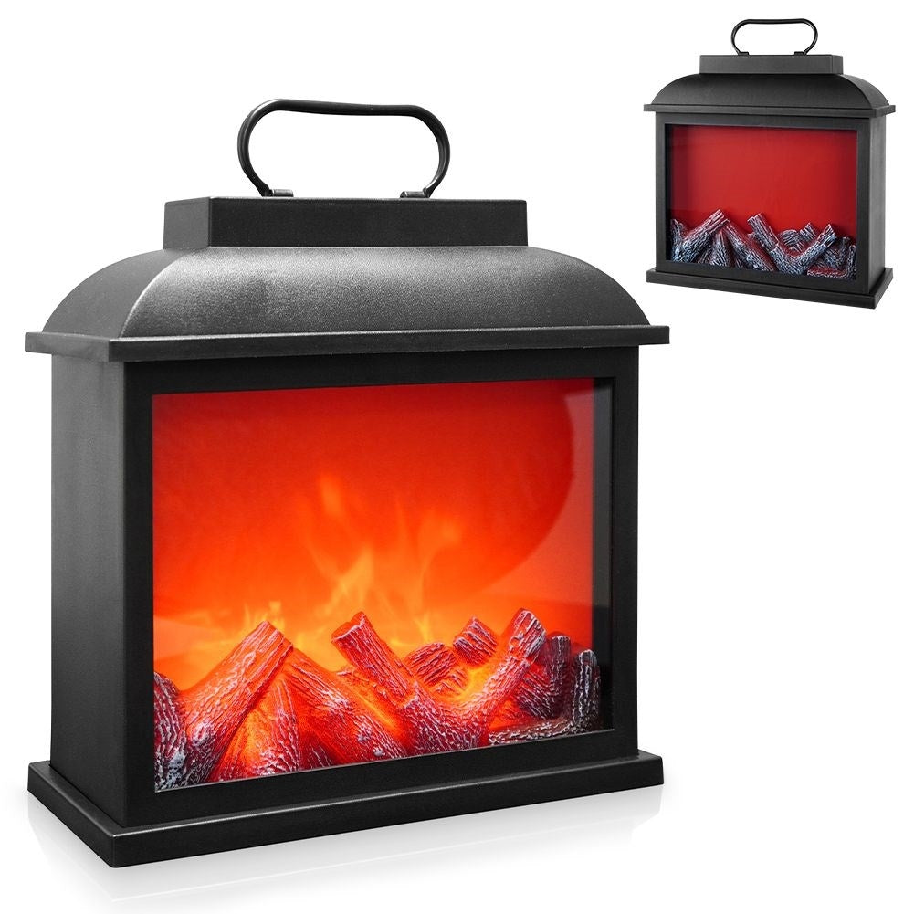 Electric Fireplace with Realistic LED Lights and Flames