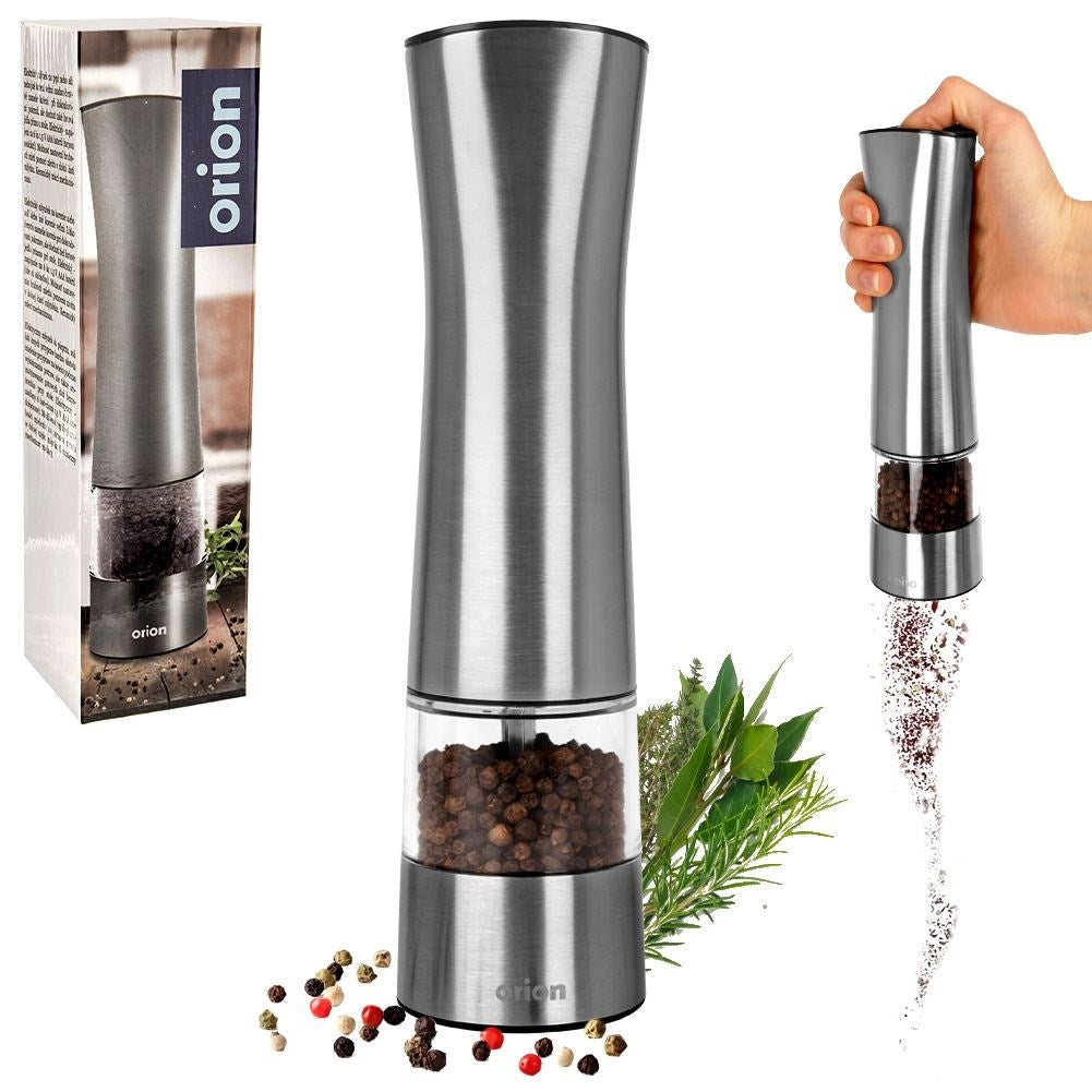 Electric Grinder for Pepper, Salt and Spices in Stainless Steel