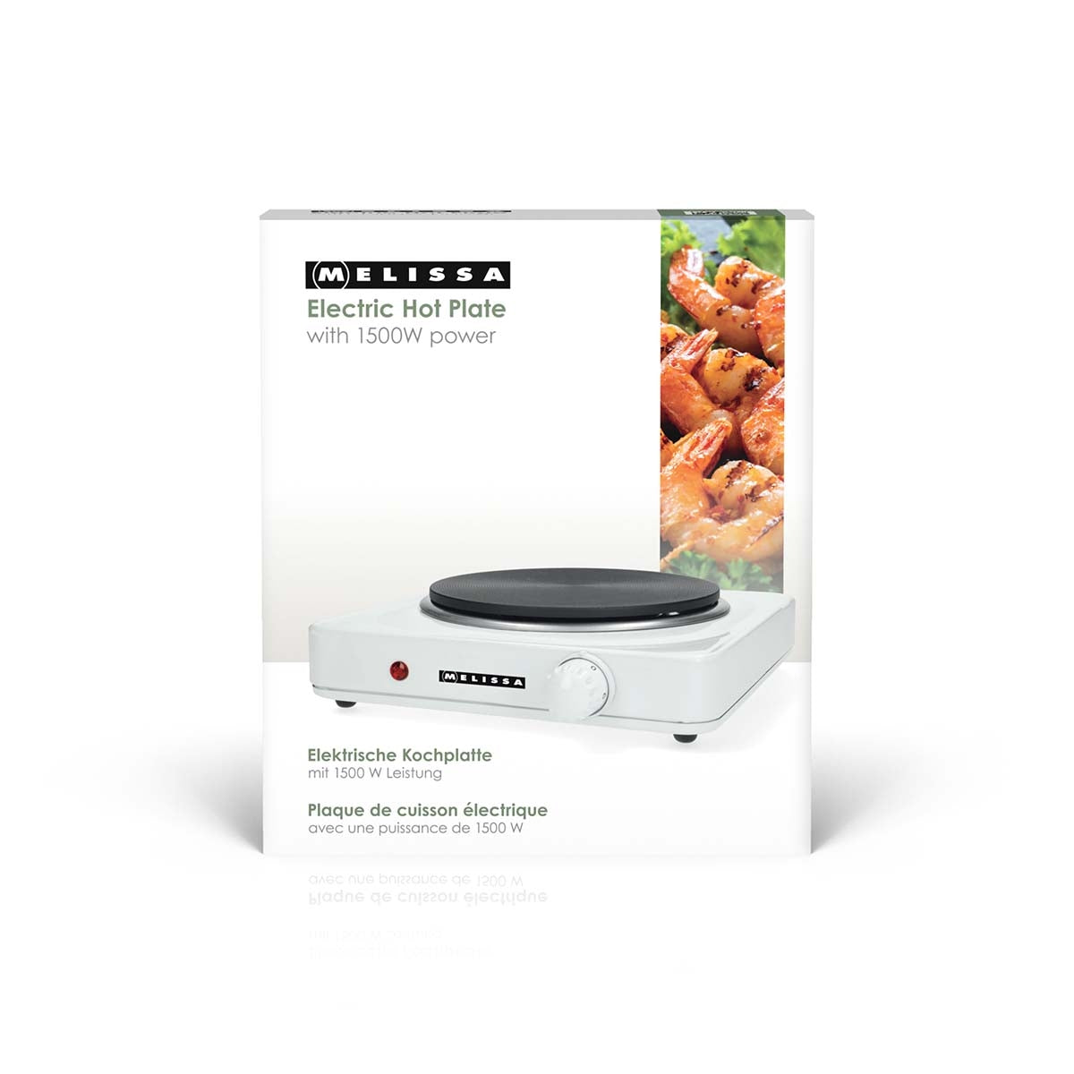 Electric Hot Plate, 1500W, 18.5 cm, 6 Heat Settings