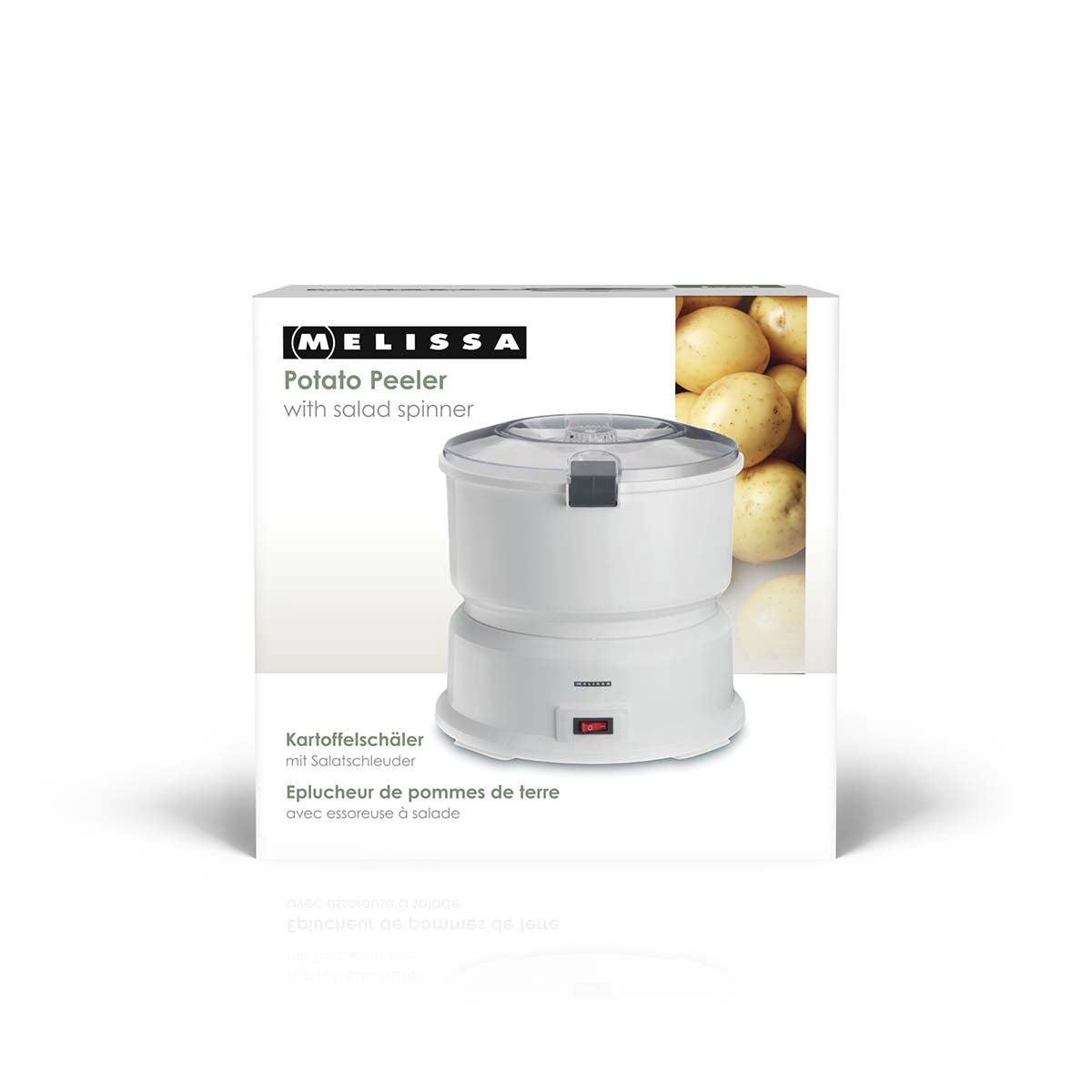 Electric Potato Peeler & Salad Spinner, 1000g, 85W, White