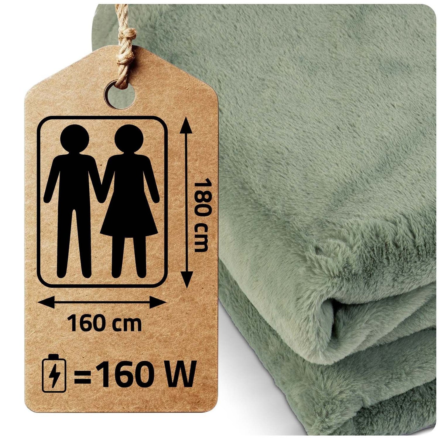 Electric blanket 180 x 160 cm Berdsen BD-962