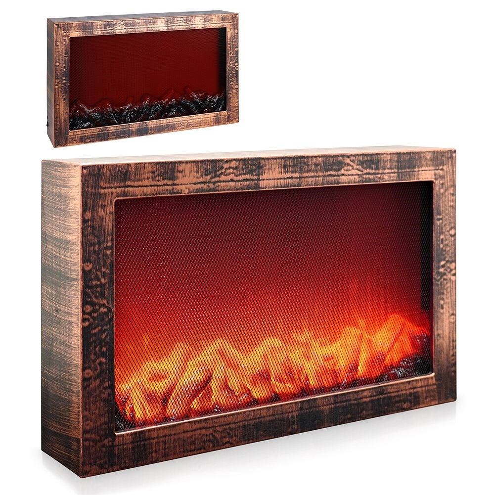 Electric fireplace with realistic LED flames
