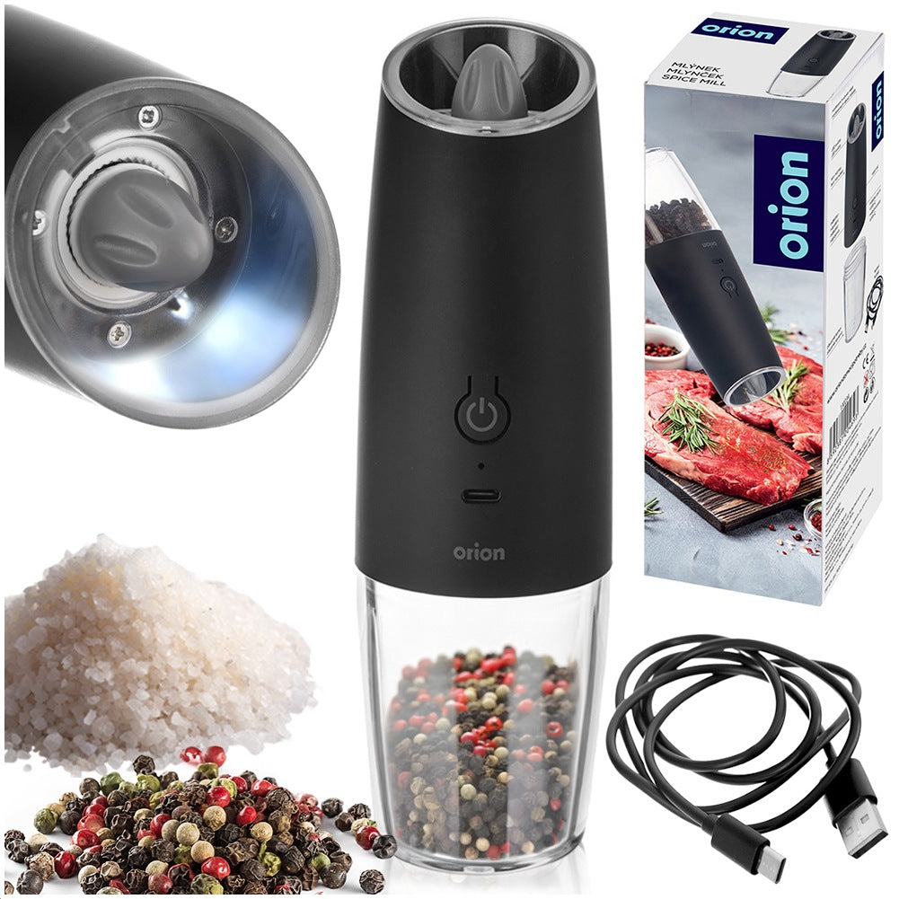 Electric pepper and salt mill with charger 20 cm