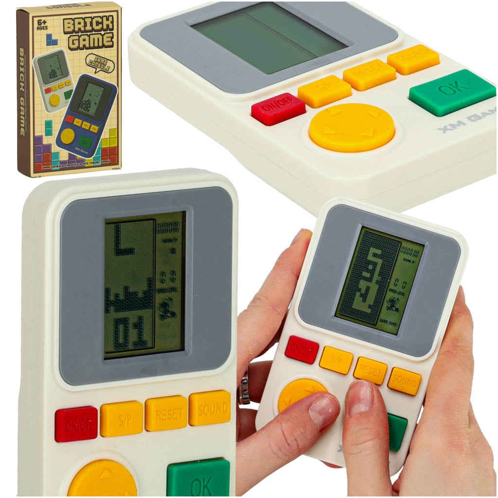 Electronic arcade game portable console white