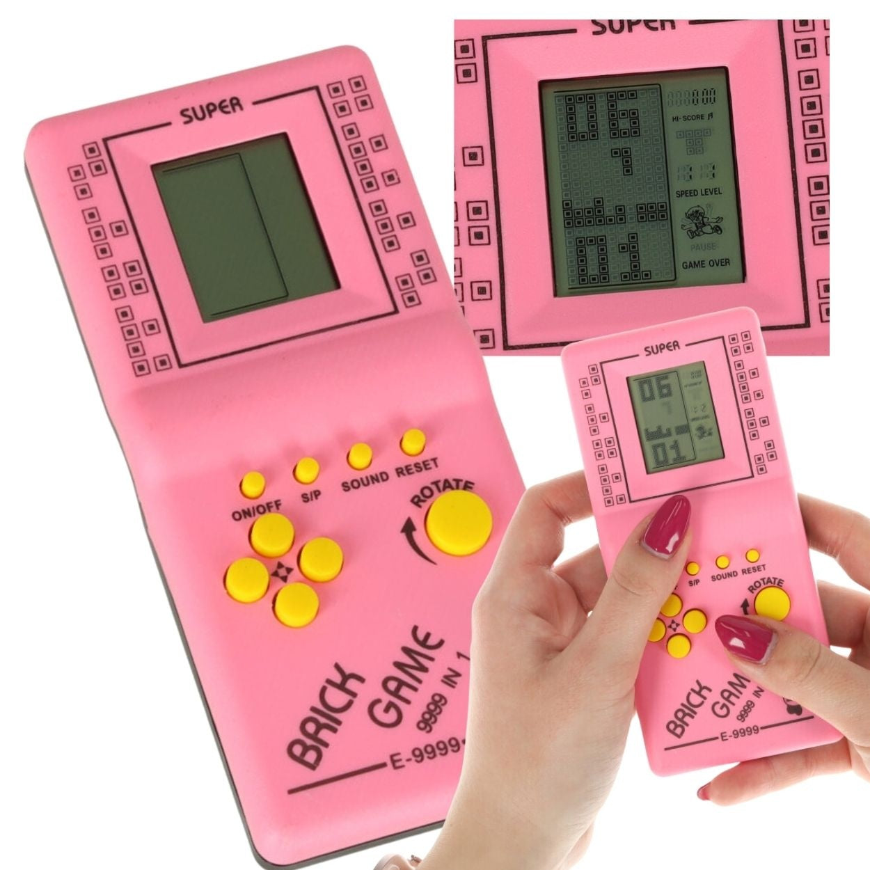 Electronic game Tetris 9999in1 pink