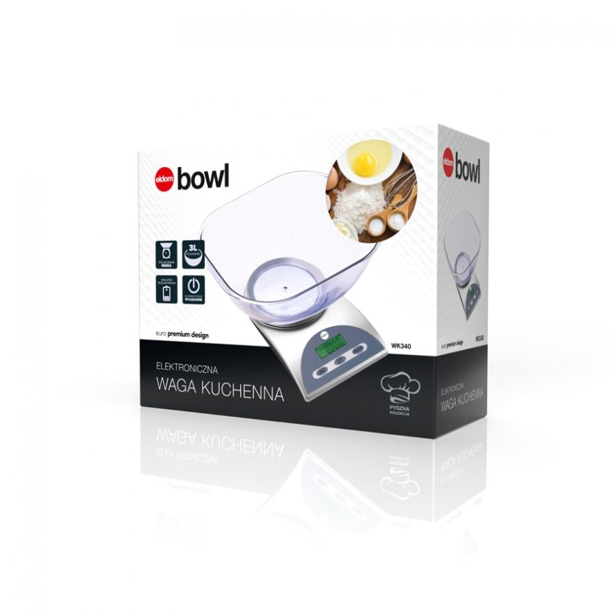 Electronic kitchen scale with bowl WK340 ELDOM