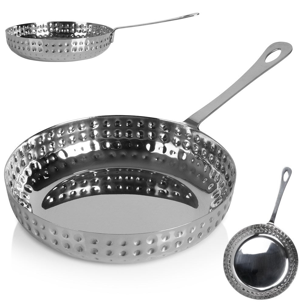 Elegant Serving Bowl in Mini Frying Pan Shape Made of Stainless Steel