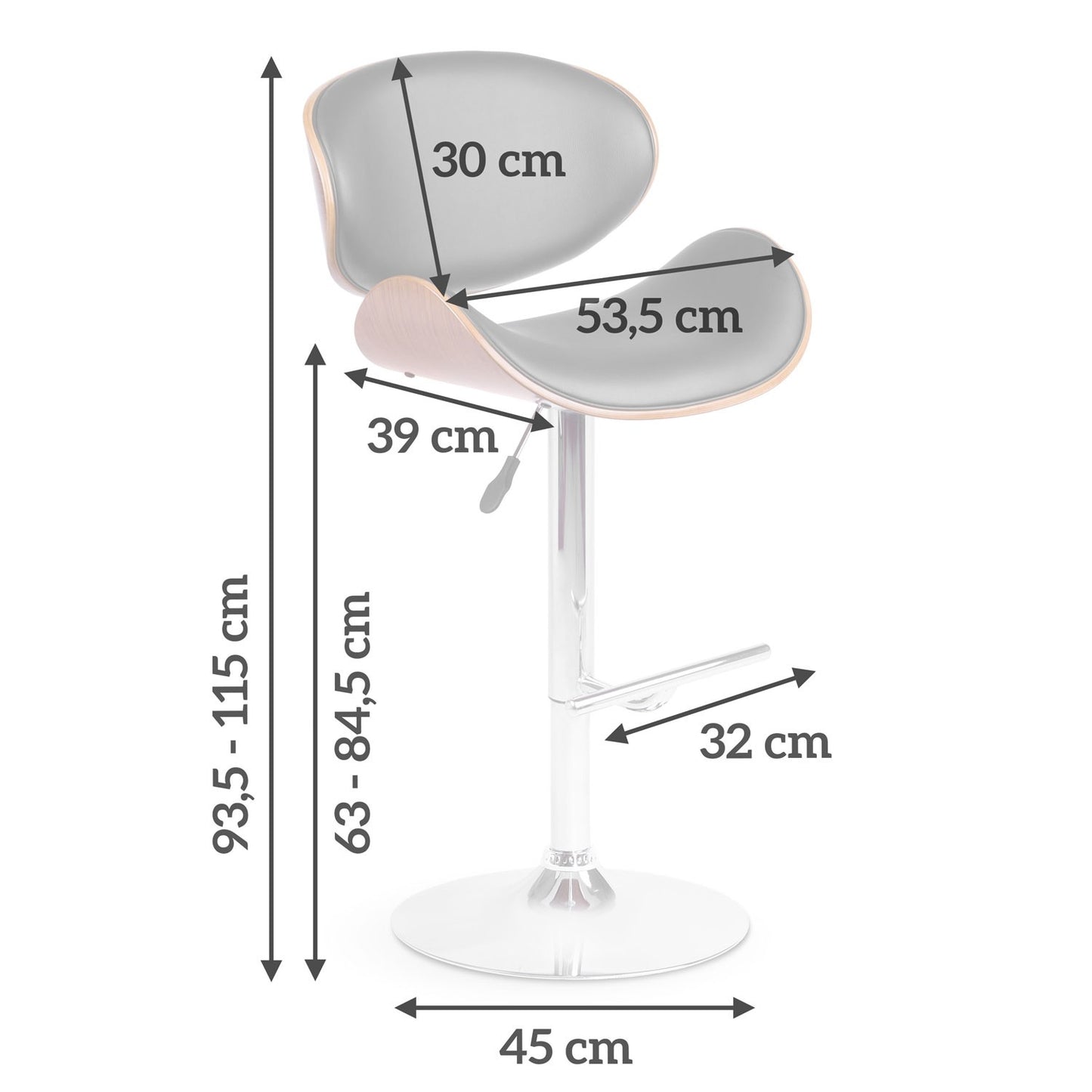 Elegant bar stool Sofotel Serri black
